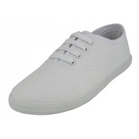 S324G-W - Wholesale Youth's "EasyUSA" Comfortable Casual Canvas Lace Up Shoes ( *White Color ) 